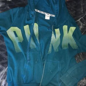Pink by vs zip up